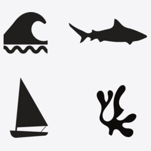 Shark Left Chest Print T-shirt Design