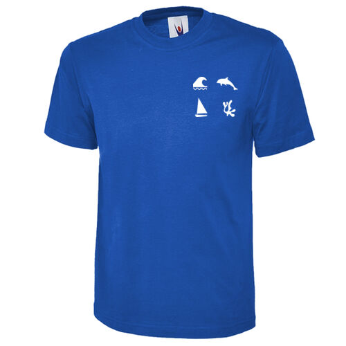 Dolphin Left Chest Print T-shirt Thumbnail