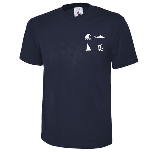 Shark Left Chest Print T-shirt Thumbnail