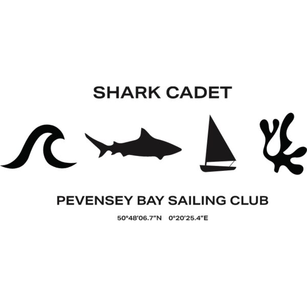 Shark Cadet Chest Print Black DTF Thumbnail